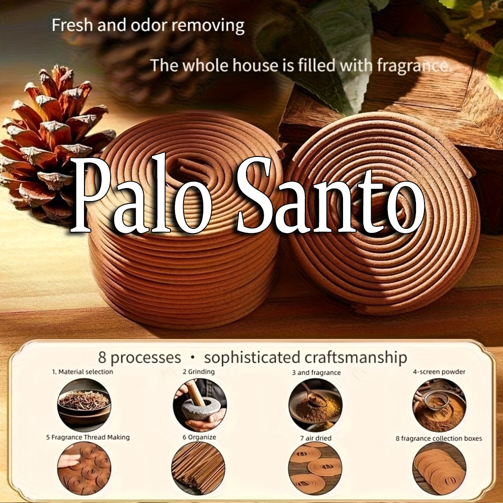 Home Fragrance Powder - Palosanto High-Quality Classic Spiral Incense, 6.3cm