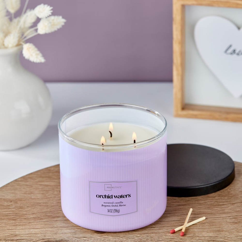Home Fragrances - Textured Wrapped Orchid Scented Water Candle