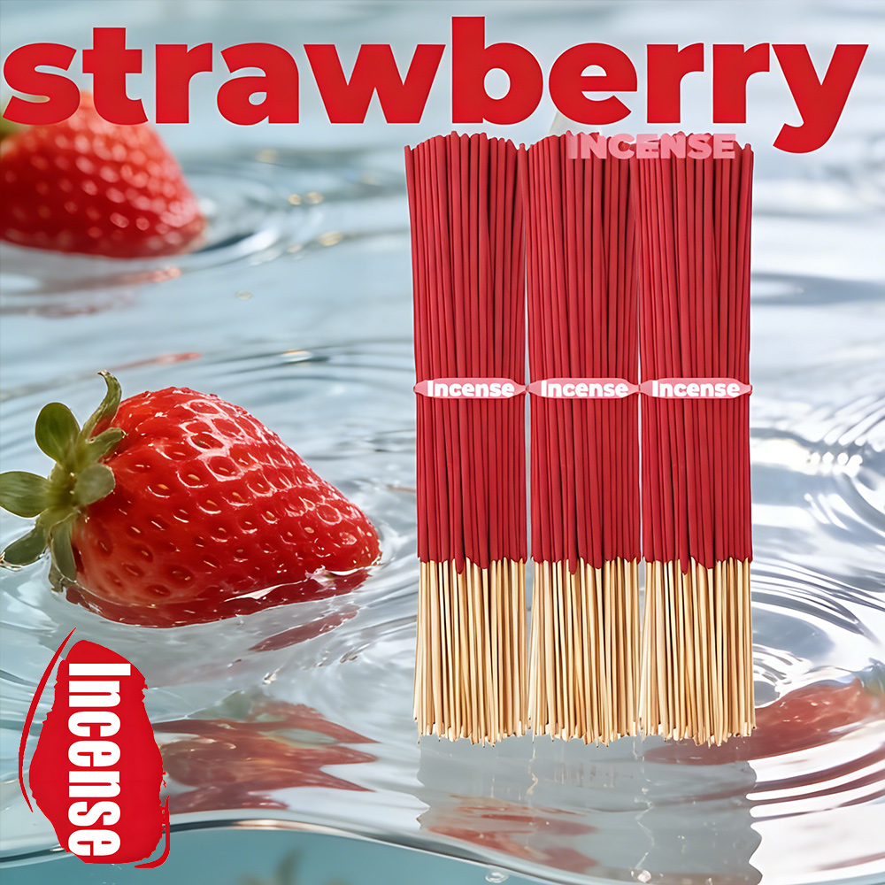 Home Fragrance Powder - Hot-Selling High-Quality Strawberry-Scented Incense Sticks, 22cm