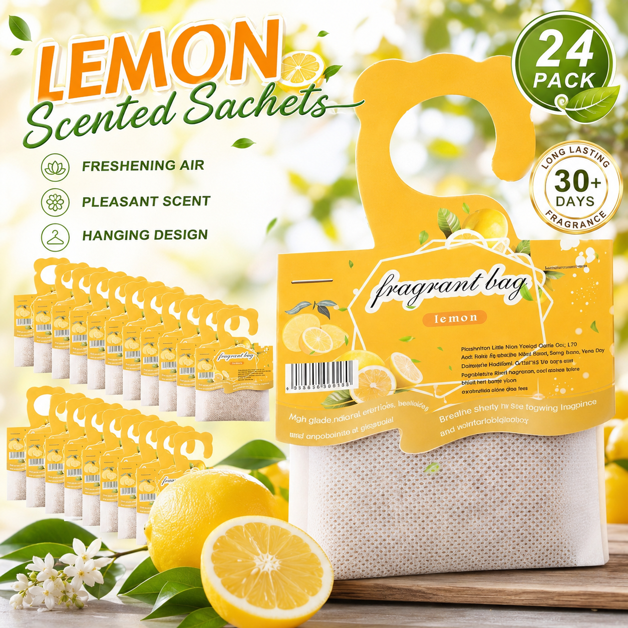 Hanging Lemon Scented Sachets, - Home Fragrance Products review and price